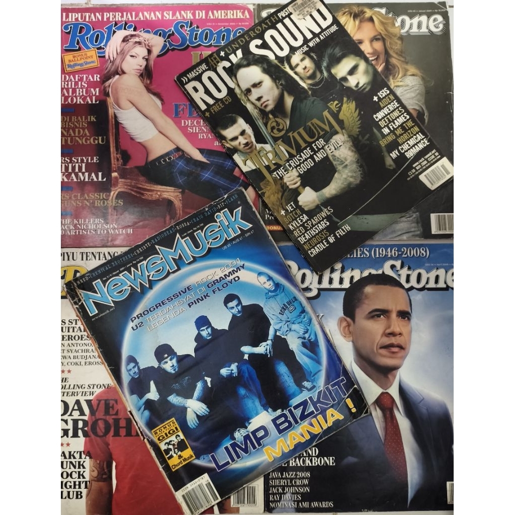 MAJALAH ROLLINGSTONE. NEW MUSIK. ROCK SOUND BEKAS