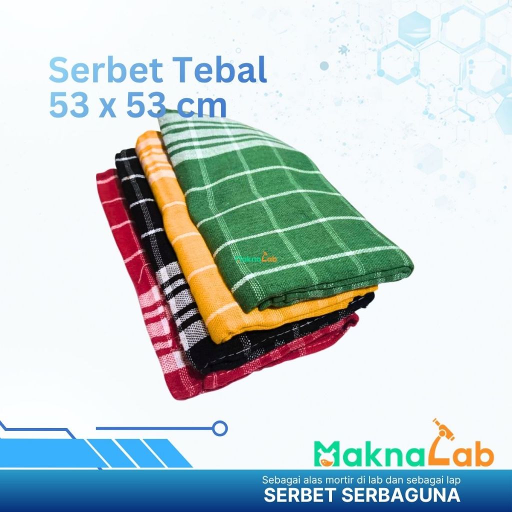 Serbet Serbaguna Tebal / Alas Mortir / Alas Ulekan Obat / Serbet Kotak Kotak / Lap Tempat Ulekan