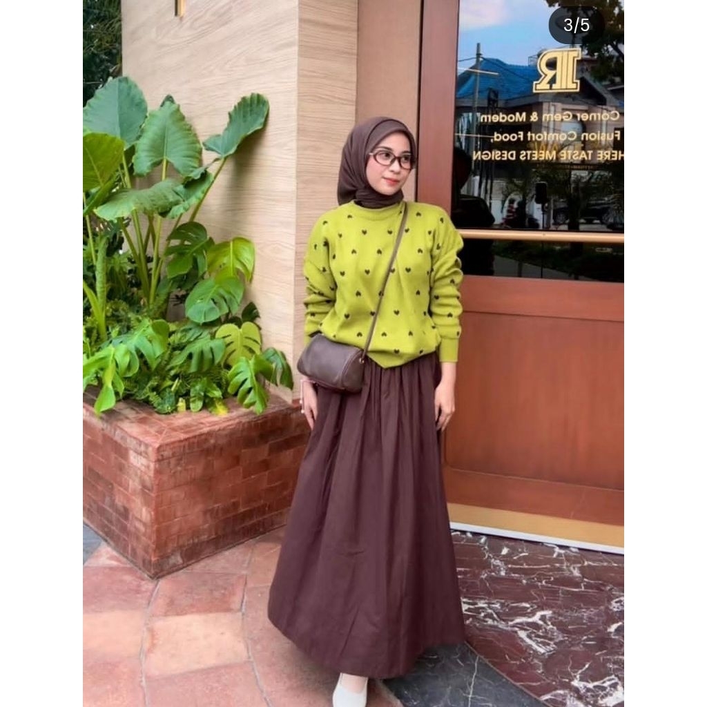 Sweater Rajut Love Atasan rajut