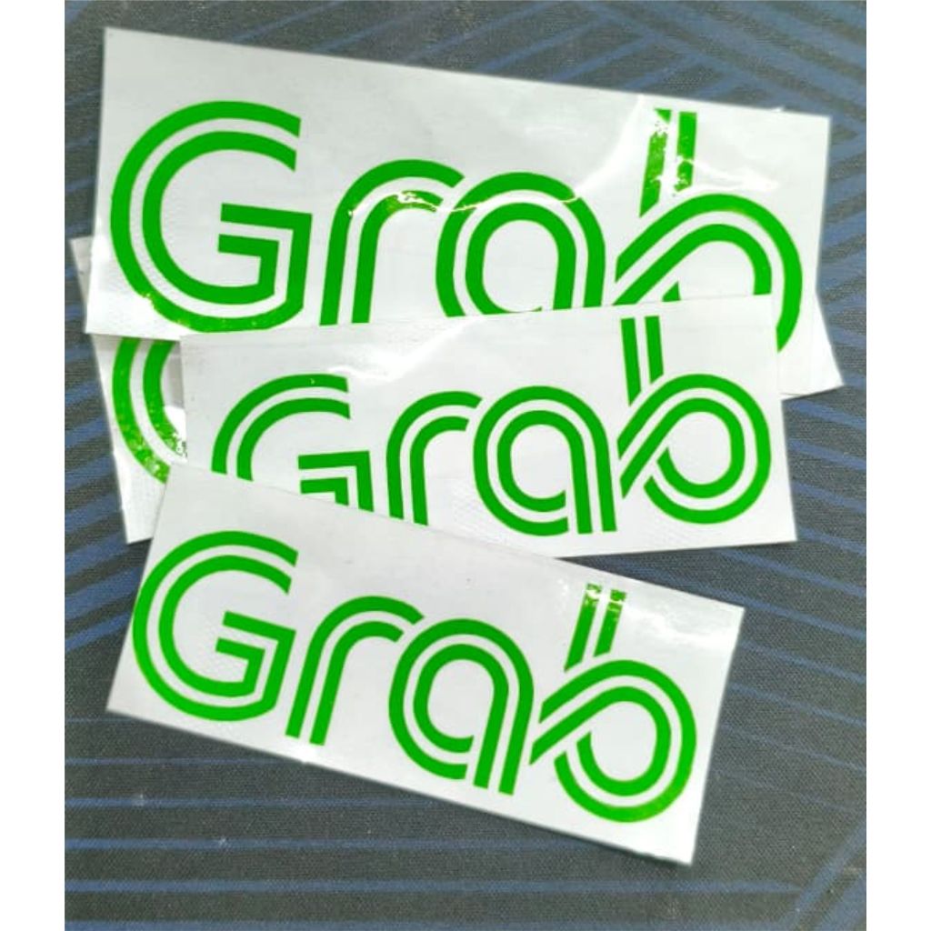 Tulisan cutting sticker Grab tahan air