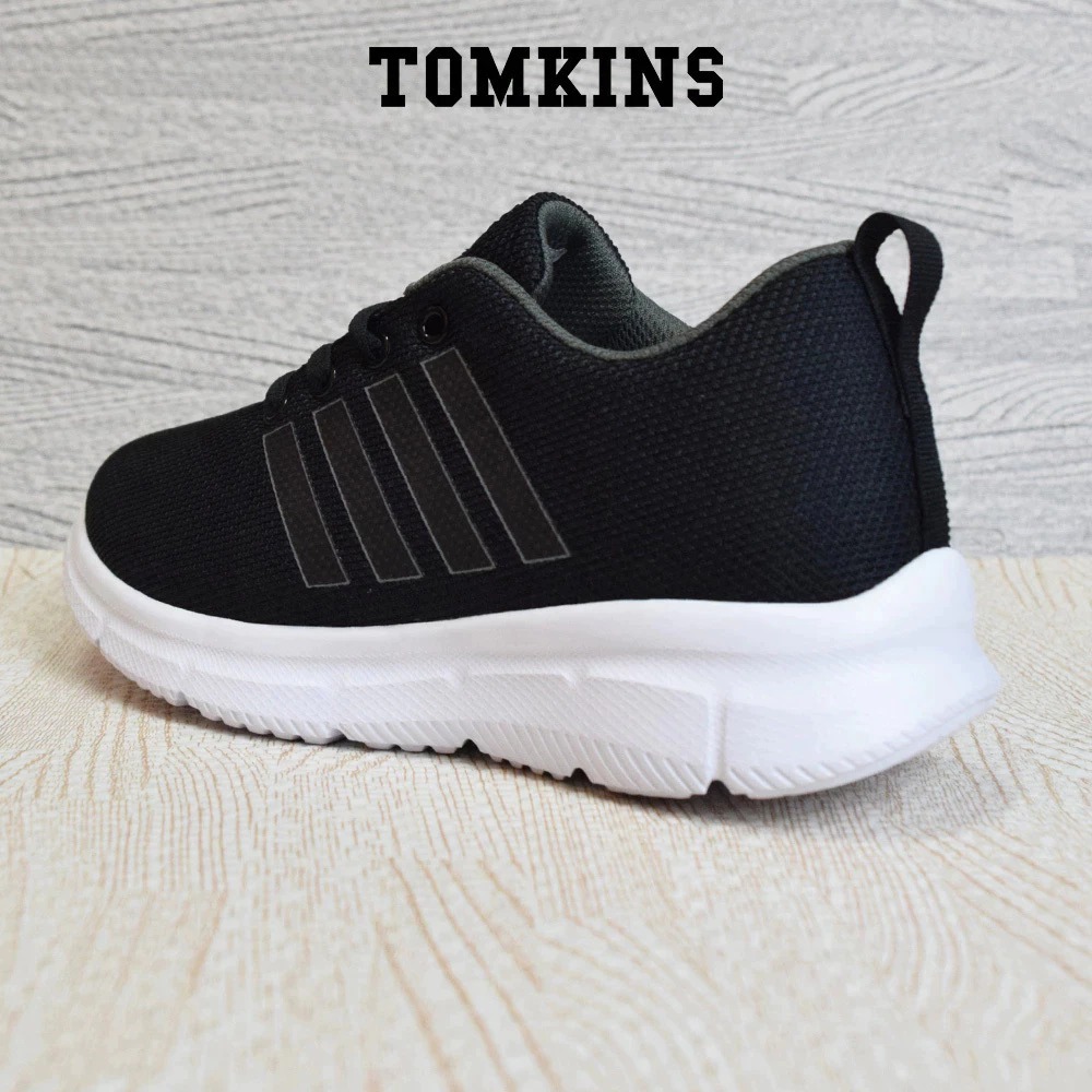 PROMO TERBATAS Sepatu tomkins scool edition wednesday sepatu sekolah cewek cowok hitam putih Tiga Ga