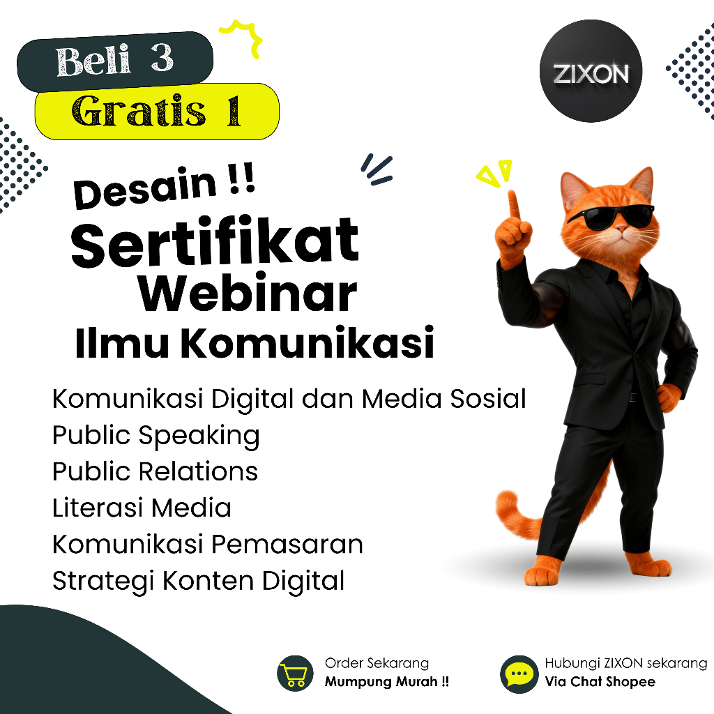 [Sertifikat Ilmu Komunikasi] Sertifikat desain, Sertifikat webinar/seminar online