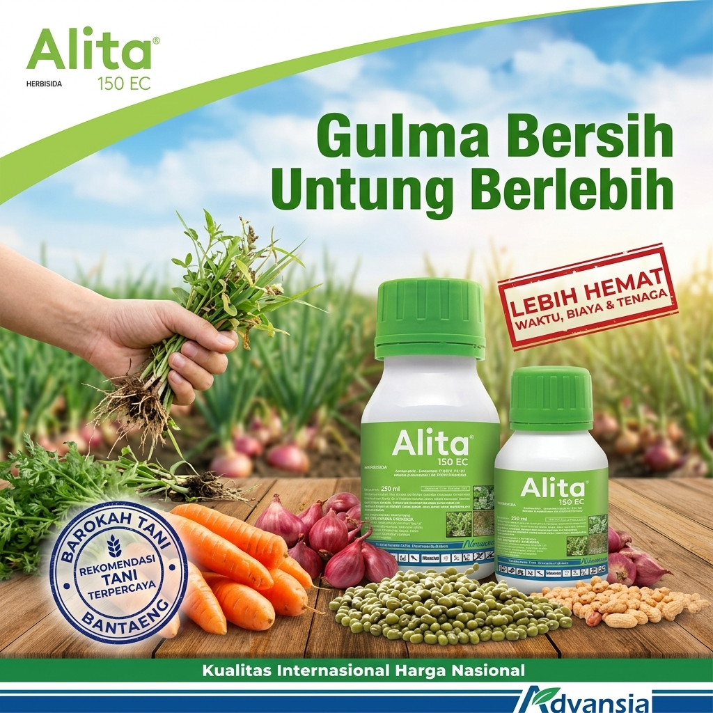 Herbisida Alita 150 EC - Obat Rumput Selektif Tanaman Hortikultura / Cabe / Bawang, Herbisida Alita 