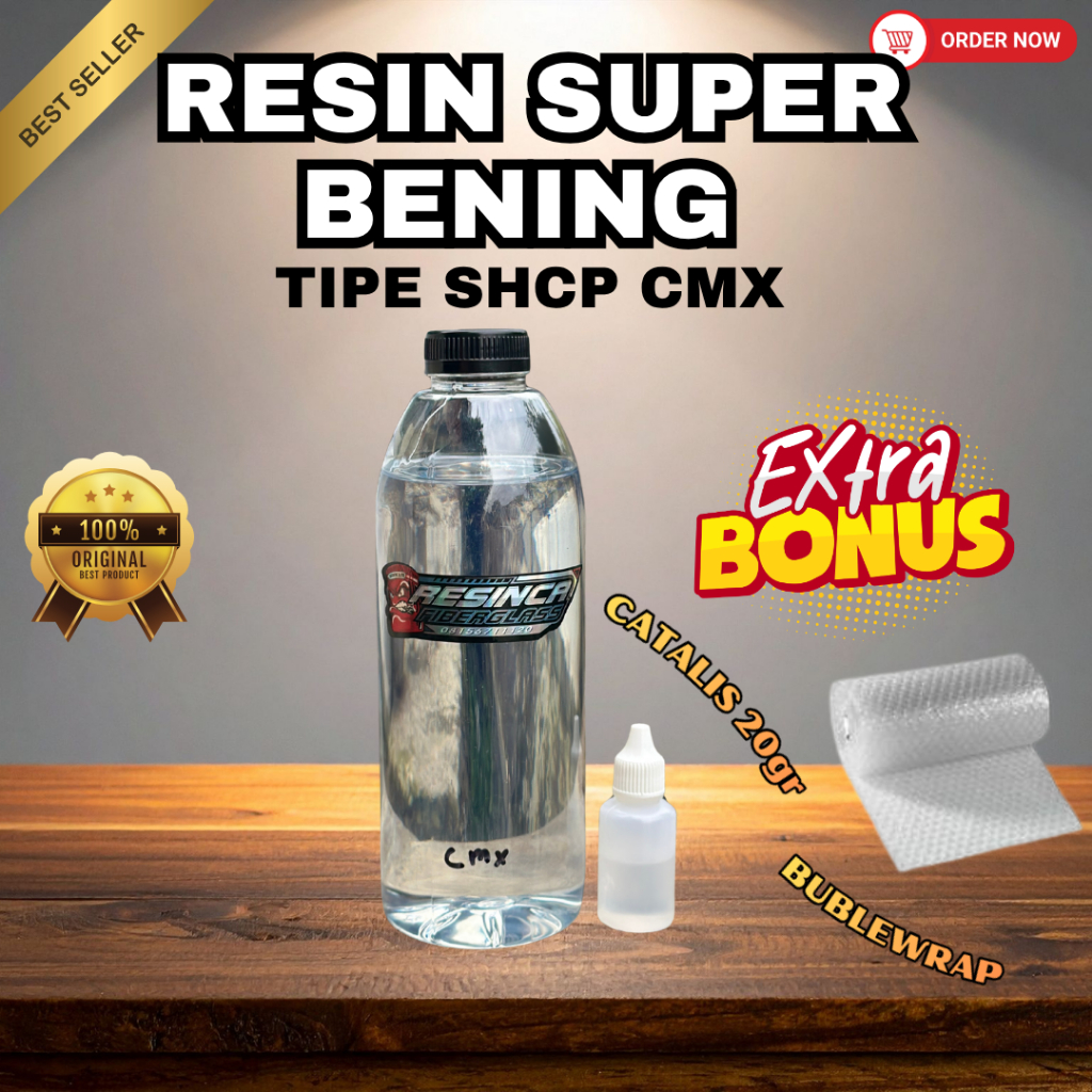 Resin Super Bening SHCP 3314 CMX +Catalis | Clear Casting Resin Transparan untuk Kerajinan & Fibergl