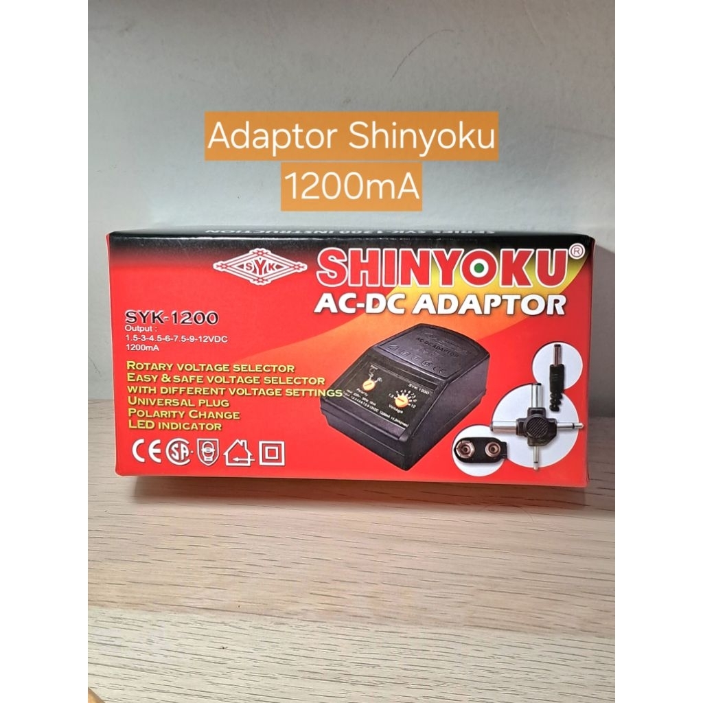 Adaptor AC-DC Shinyoku 1200mA SYK-1200