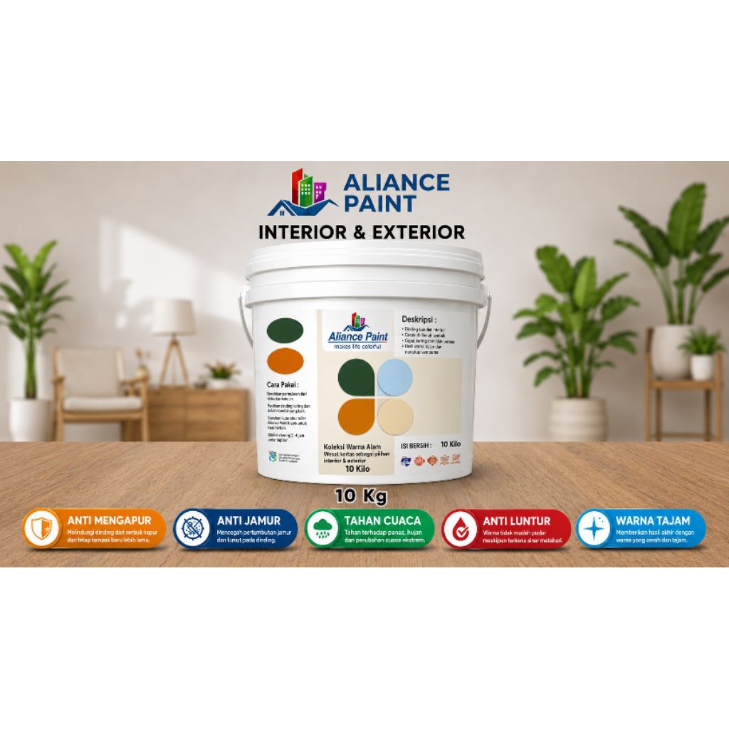 Aliance Paint Cat Tembok Anti Jamur 10kg