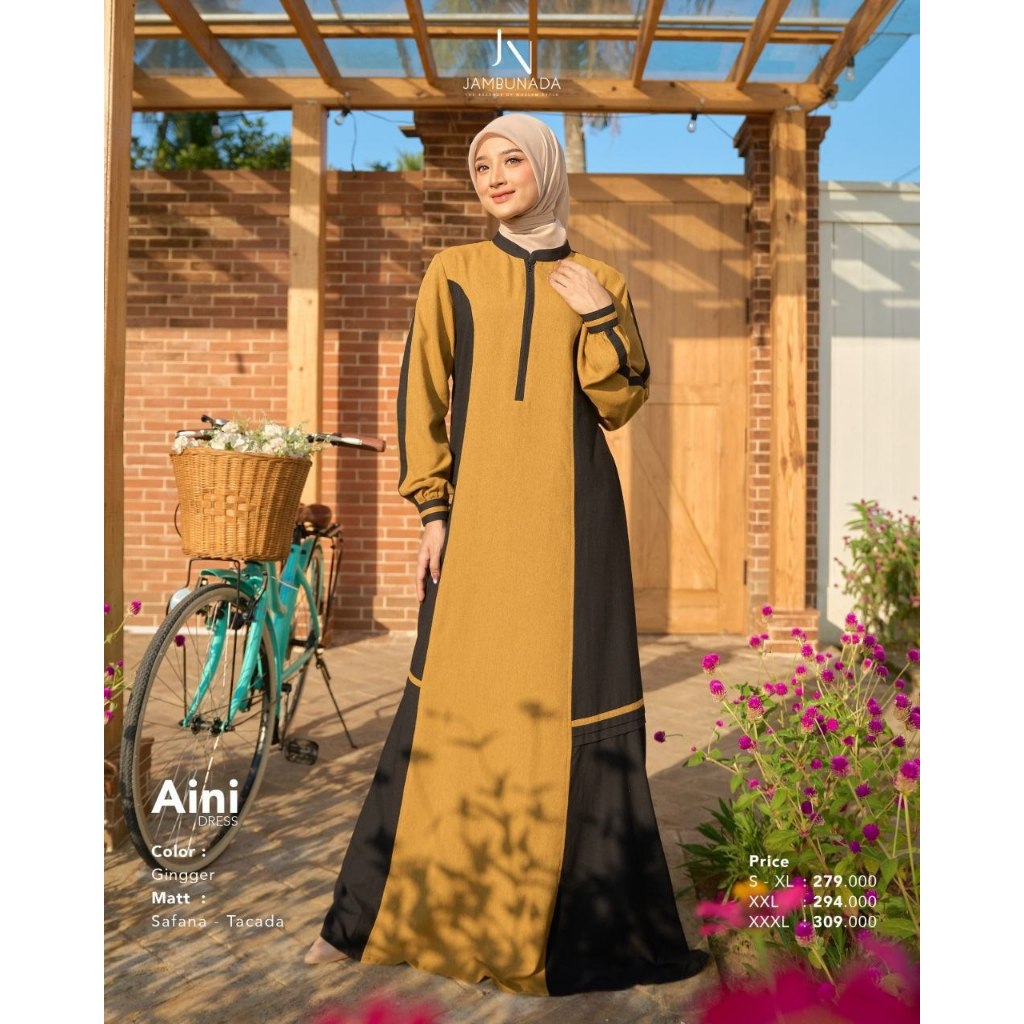 Jambunada Aini Dress | Gamis Wanita Premium | Gamis Syari'i | Dress Muslimah | Dress