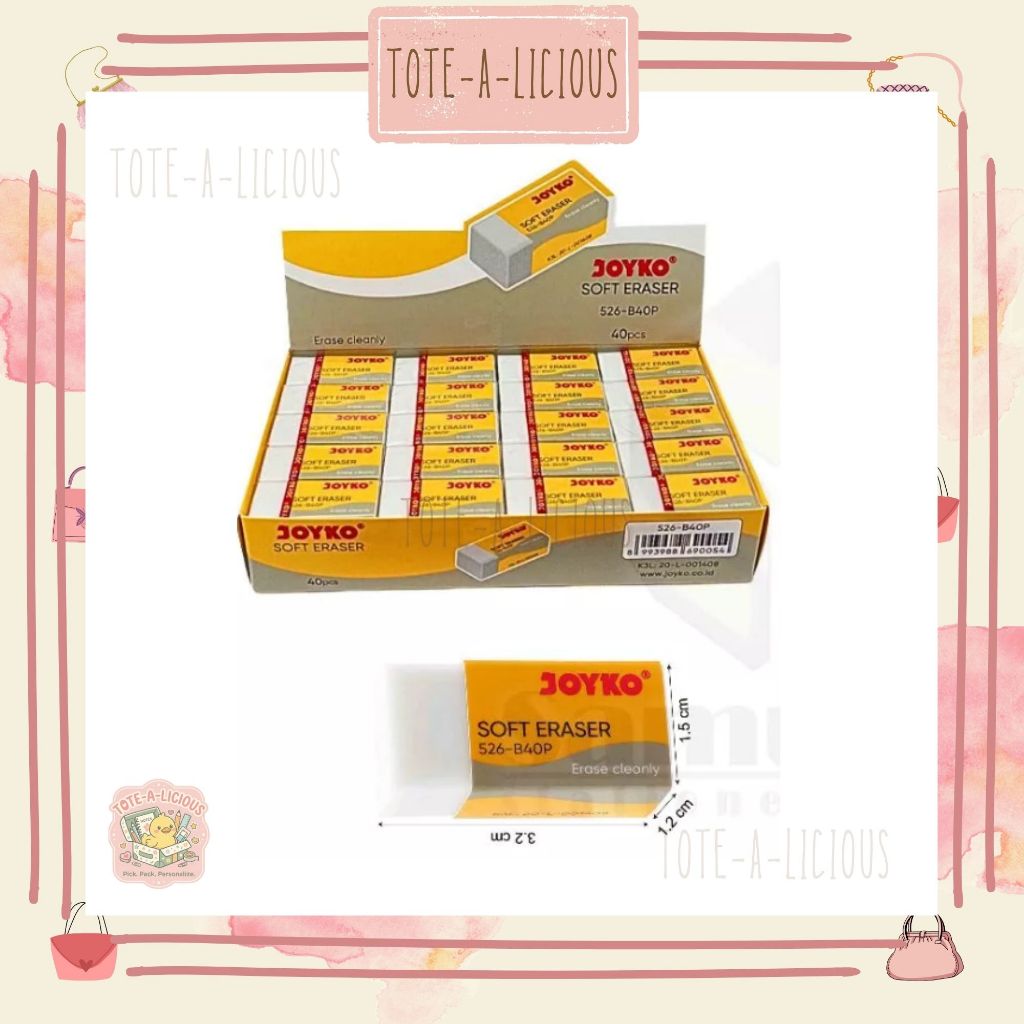 PENGHAPUS JOYKO | PENGHAPUS JOYKO PER PCS | PENGHAPUS JOYKO PUTIH HITAM PASTEL