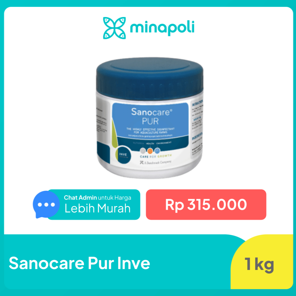 Sanocare PUR Inve Desinfektan Udang dan Ikan Kemasan 1 kg 1 Dus PAKET HEMAT  (6 PCS )