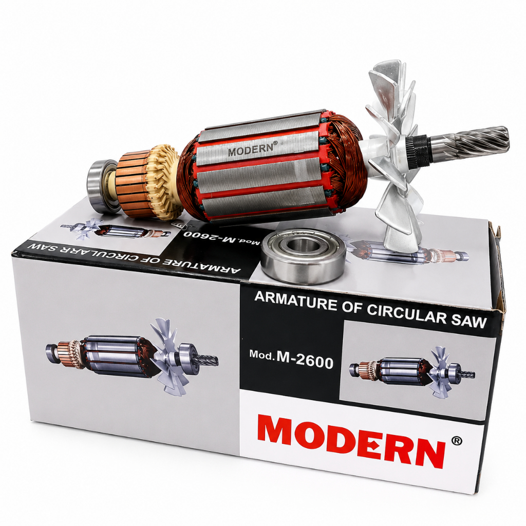 Sparepart Armature Modern Mesin Circular Saw M-2600 / Angker Dinamo Mesin Gergaji Kayu M2600 / Rotor