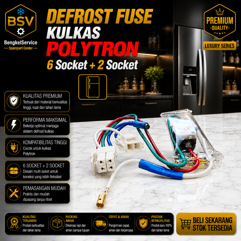 Defrost Fuse Pius Fius Bimetal Polytron Kulkas Polytron