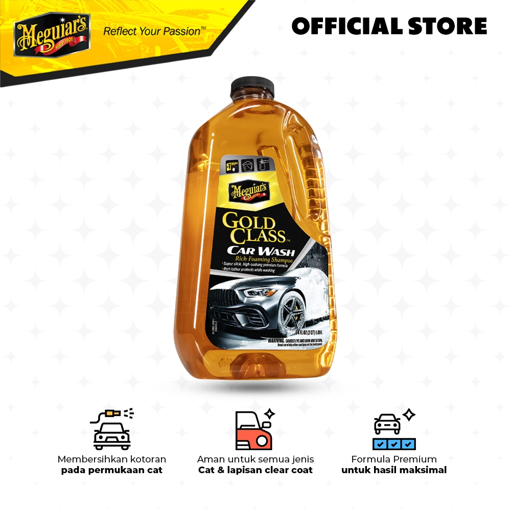 Meguiar's G7164 Gold Class Car Wash Shampoo & Conditioner 1.89L Sabun Cuci Mobil Motor Kendaraan
