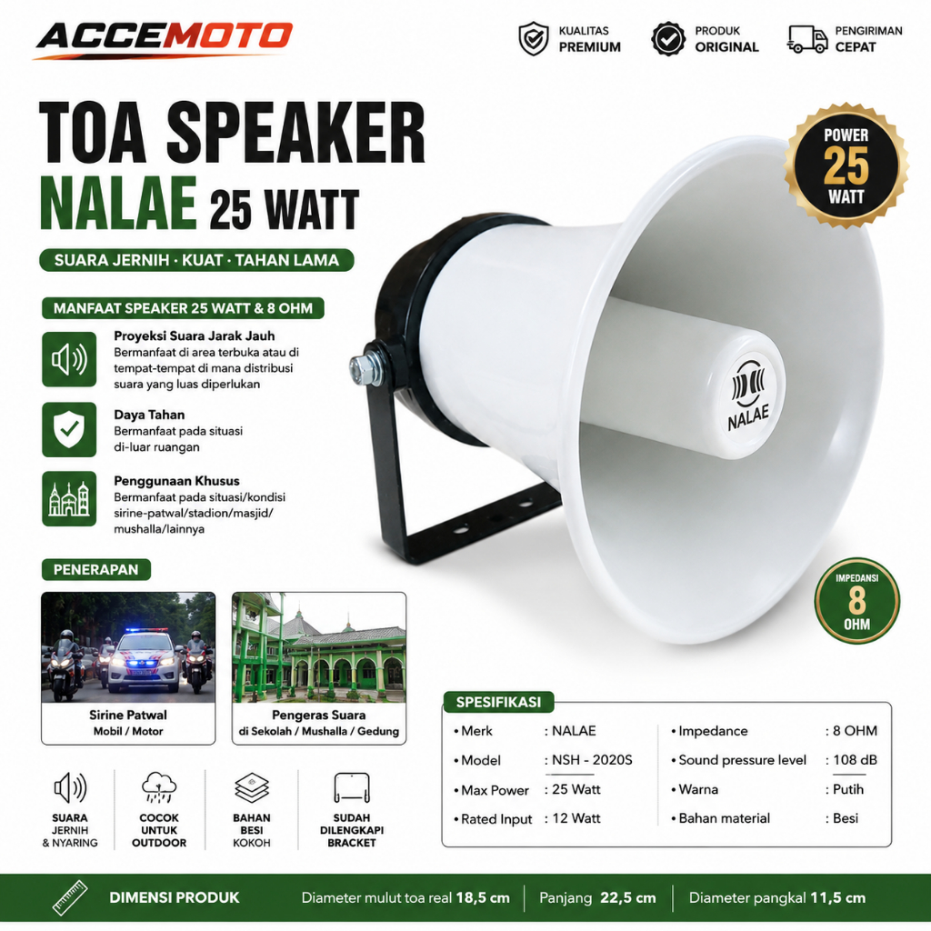 Toa speaker speker nalae 25 watt