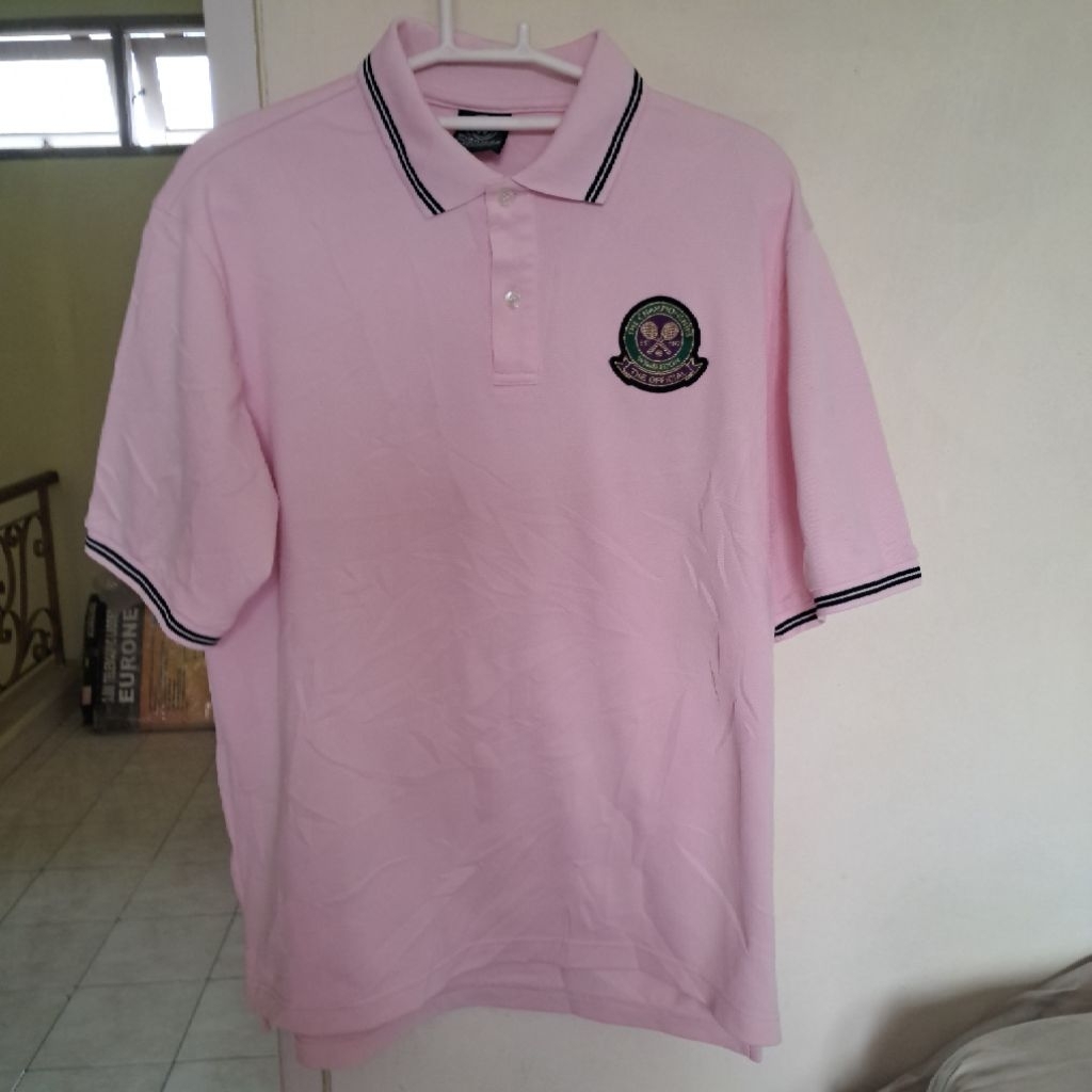 Kaos Polo Pink Wimbledon Tennis Jaspo Made in Japan
