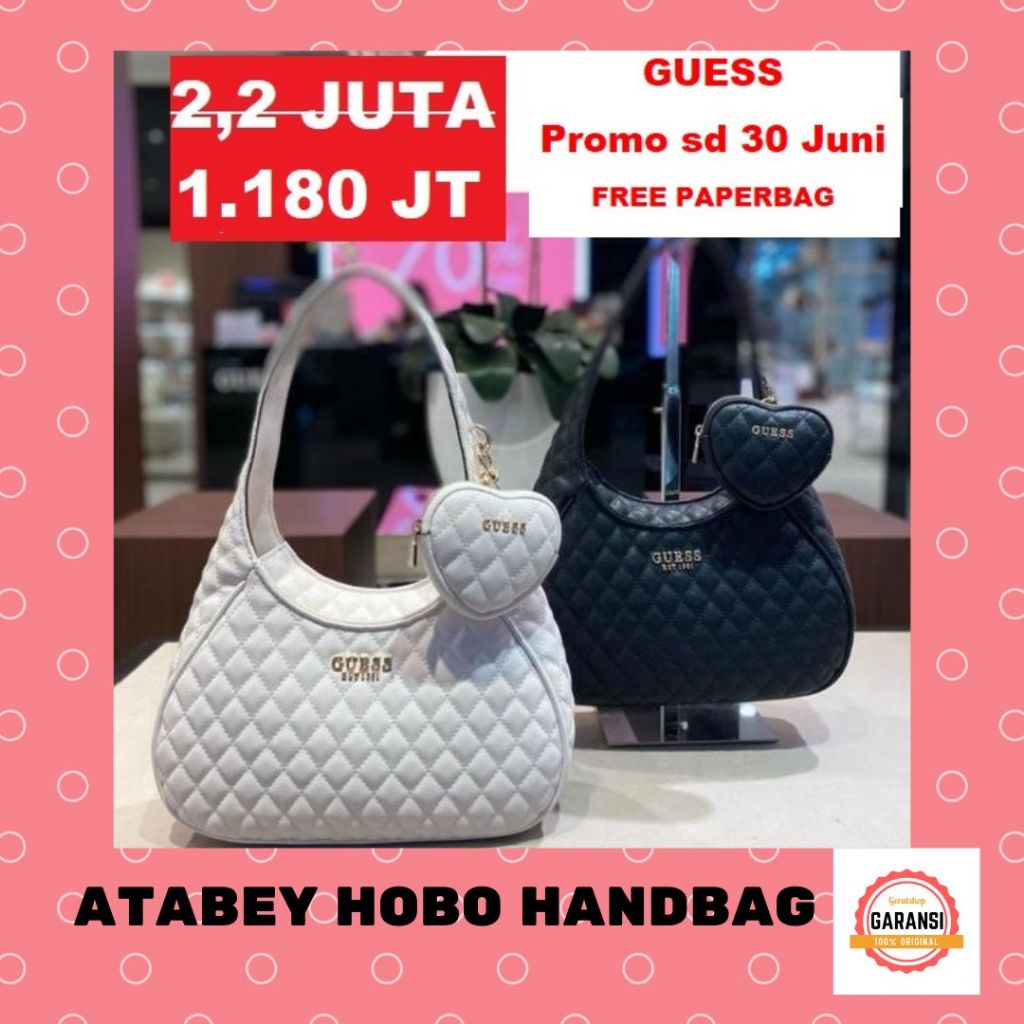 Tas handbag wanita GUESS seri ATABEY HOBO 100% original store