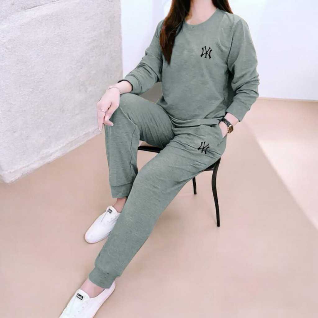 COLLECTION AQILLA - SETELAN NY LOGO BAJU DAN JOGGER TRENDING TERBARU