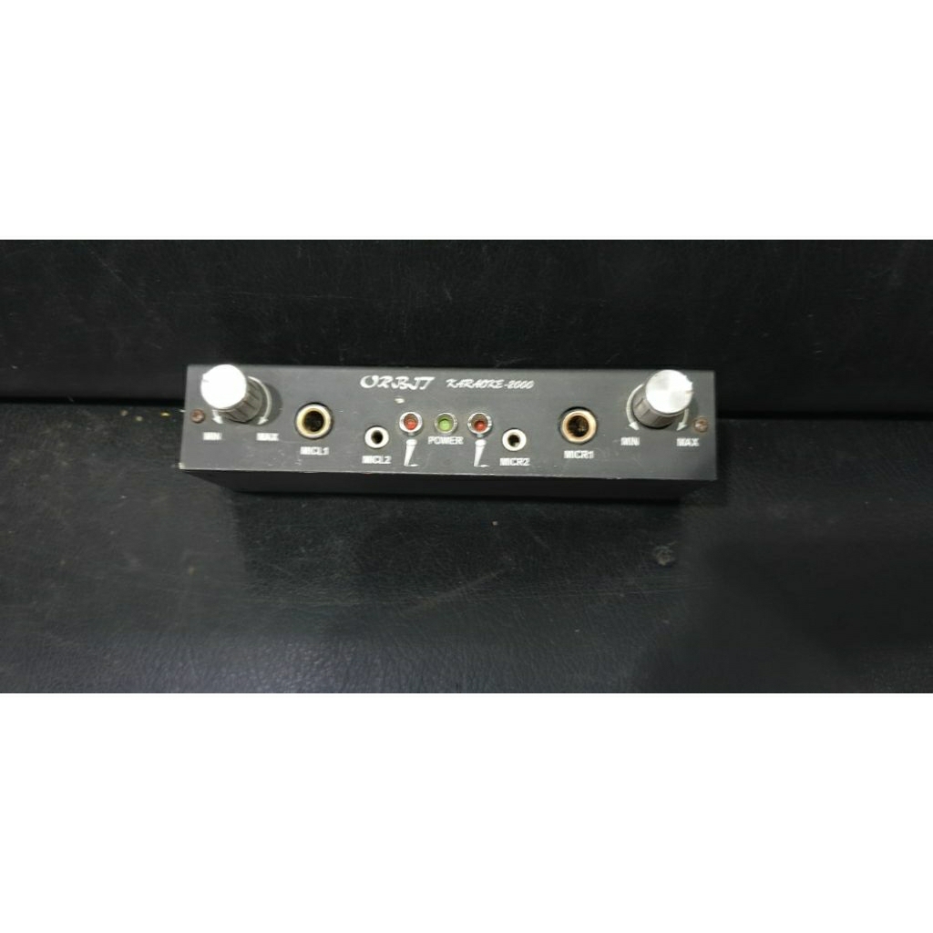 Preamp Karaoke mobil ORBIT untuk.2 mic input 8 pin
