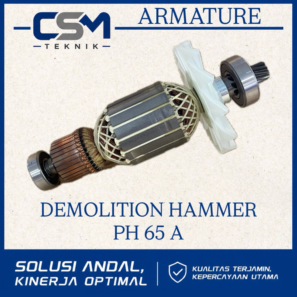 ARMATURE ANGKER DEMOLITION HAMMER HITACHI PH65A ANGKER JACK HAMMER HIKOKI PH 65 A (DCA)