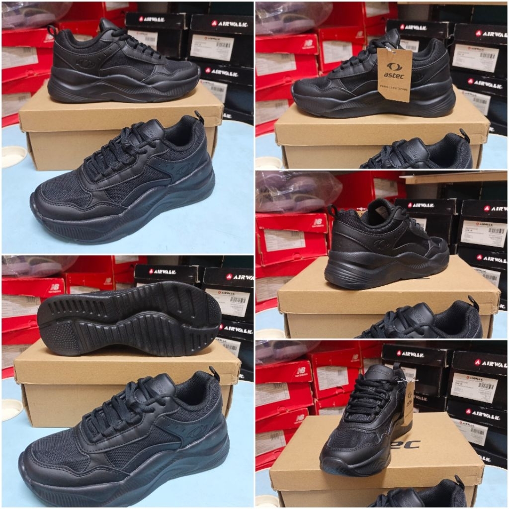 Sepatu Astec Jeva walking full black original resmi sport station