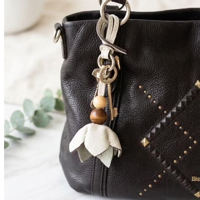 Magnolia Charm Handmade leather