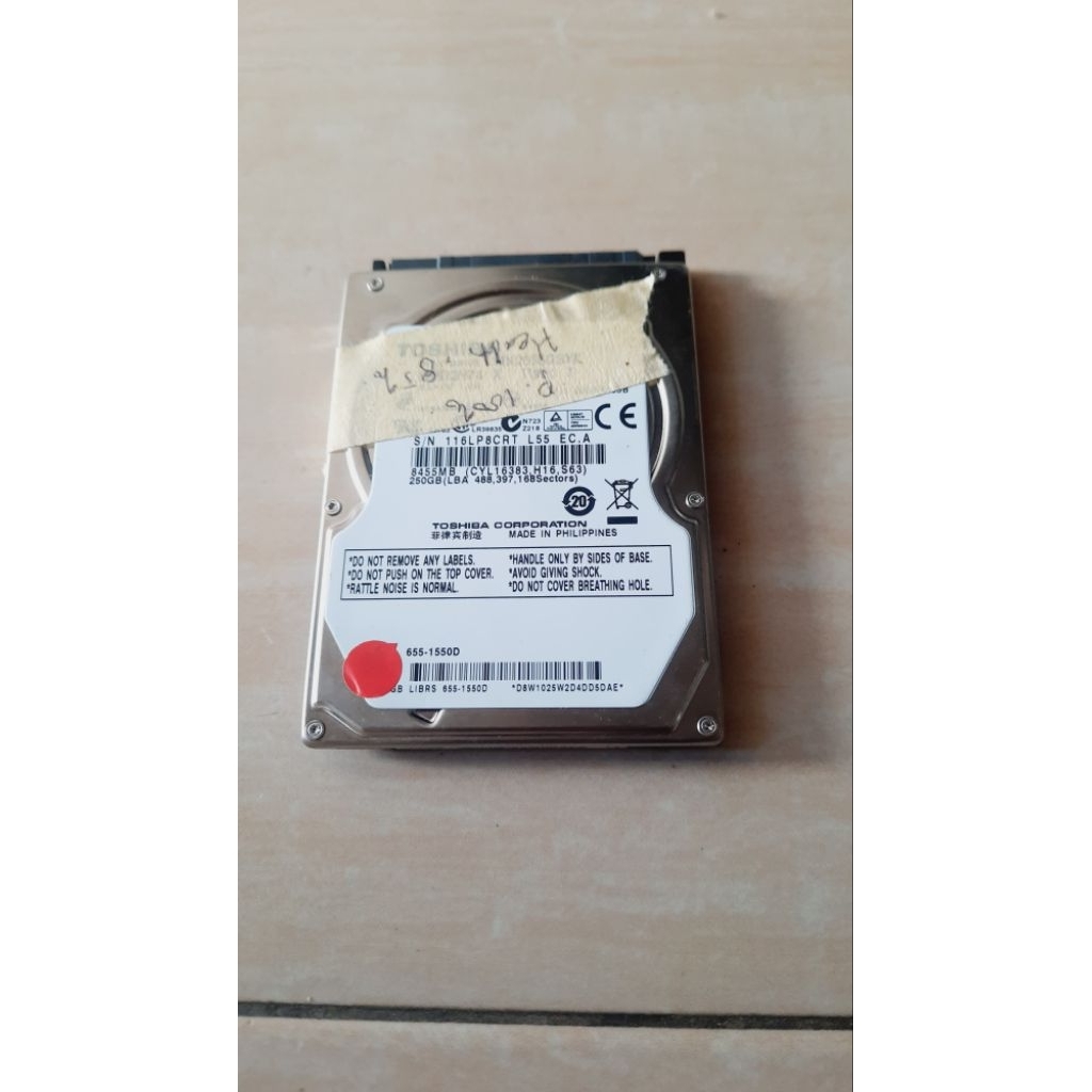 HDD laptop 250gb copotan