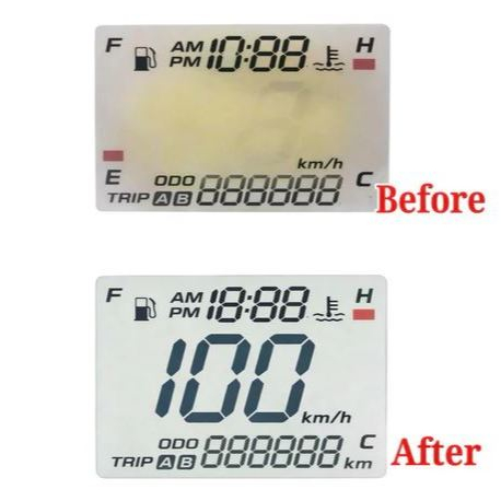 Polarizer LCD Speedometer CB150R Old Negative Display [ Solusi Sunburn ]