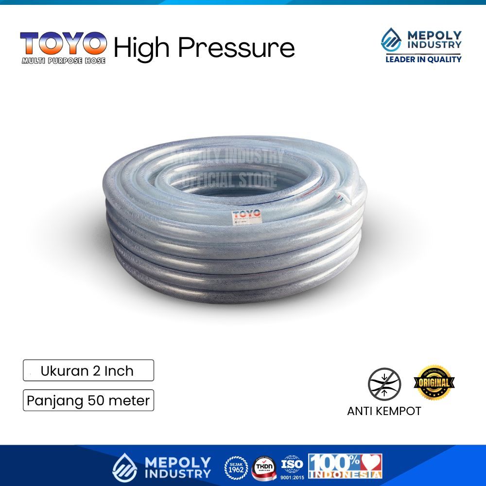 Selang Benang Toyo 2 Inch, Panjang 50 Meter (Hiprex)