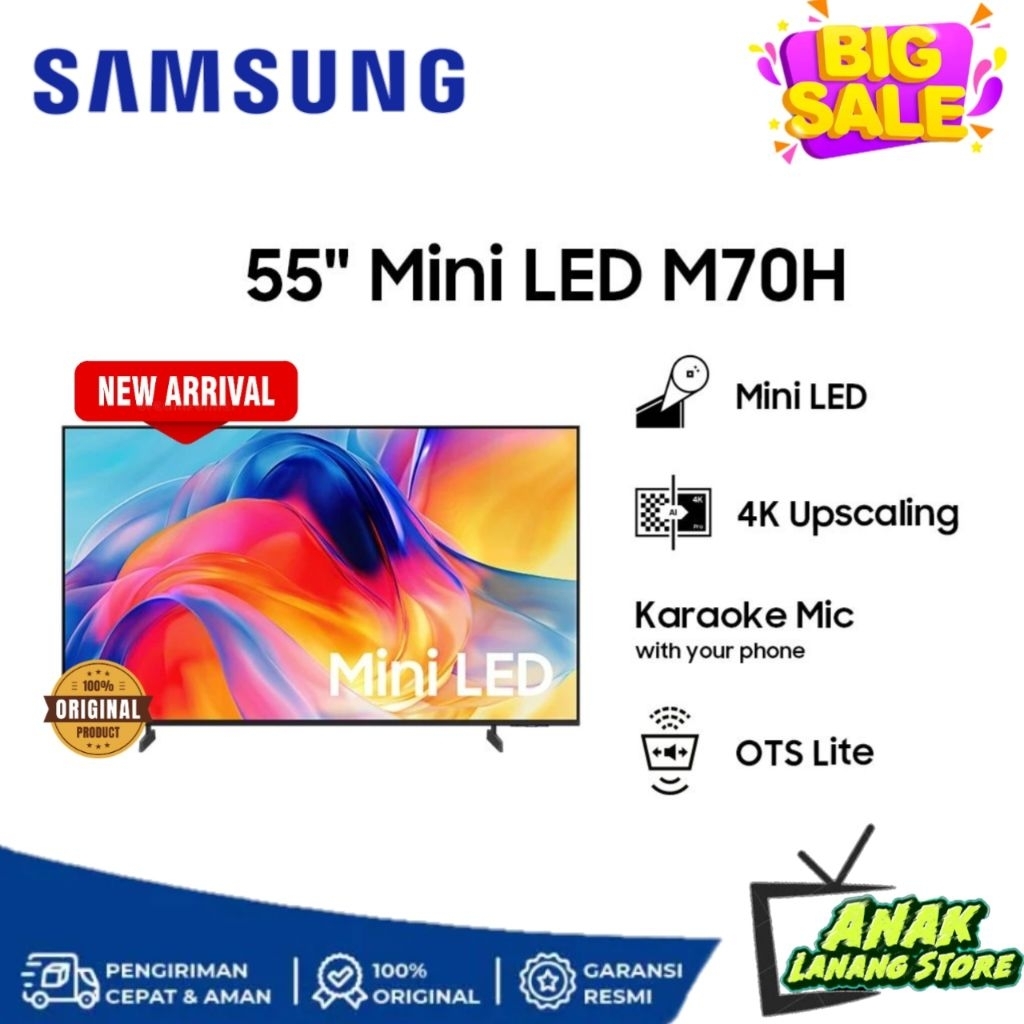 SAMSUNG MINI LED 55 INCH UA55M70HAK 4K SMART TV MINI LED 55M70H GARANSI RESMI