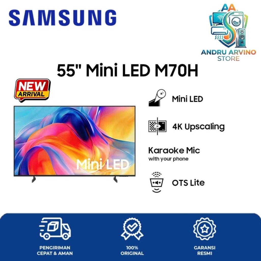 SAMSUNG MINI LED 55 INCH UA55M70HAK 4K SMART TV MINI LED 55M70H GARANSI RESMI