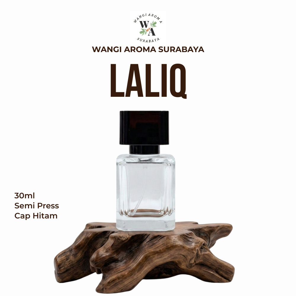 Botol Parfum Square 30ML Semi Press Cap Square - Botol Parfum Kaca 30ML Laliq Semi press