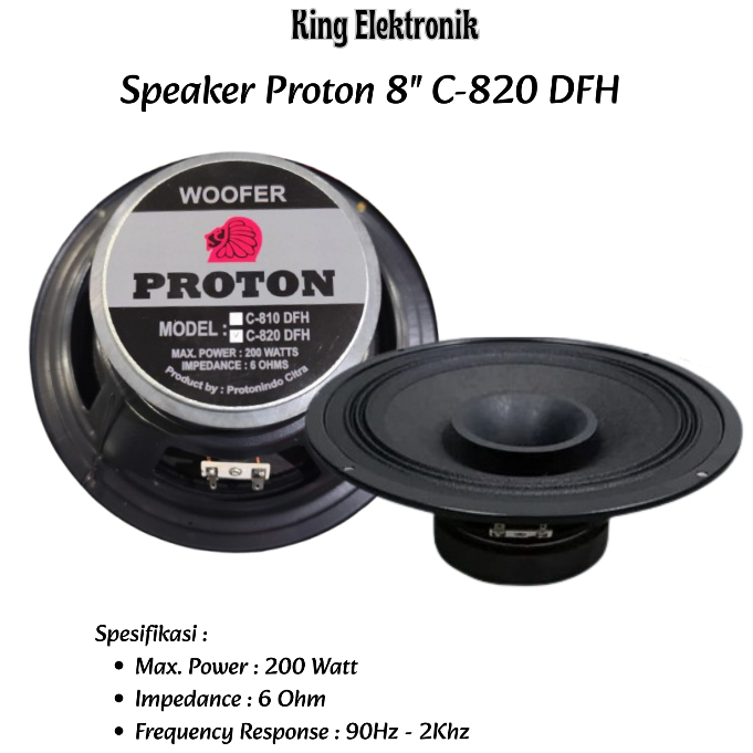 Speaker 8 Inch Proton C-820 DFH Full Range