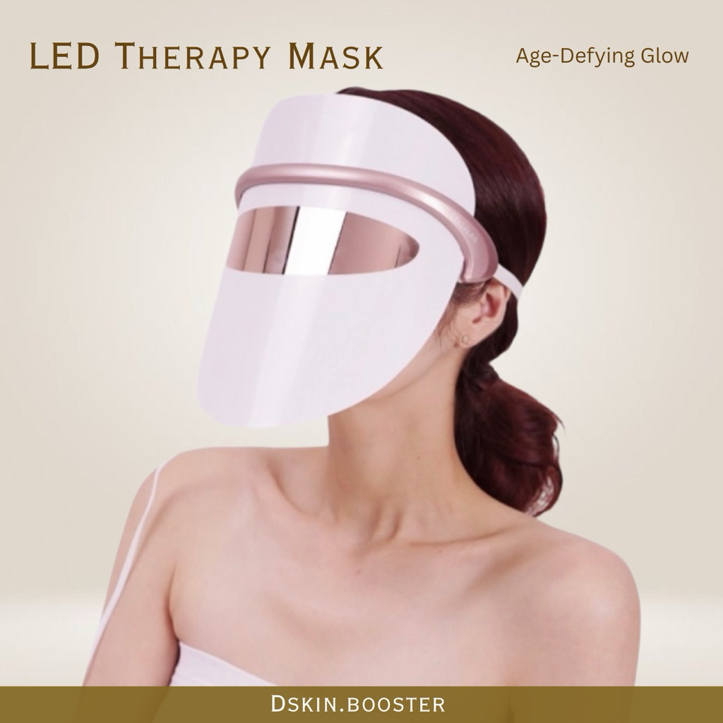 Dskinbooster LED THERAPY MASK- Masker Wajah LED Photon Therapy 7 warna untuk meremajakan kulit