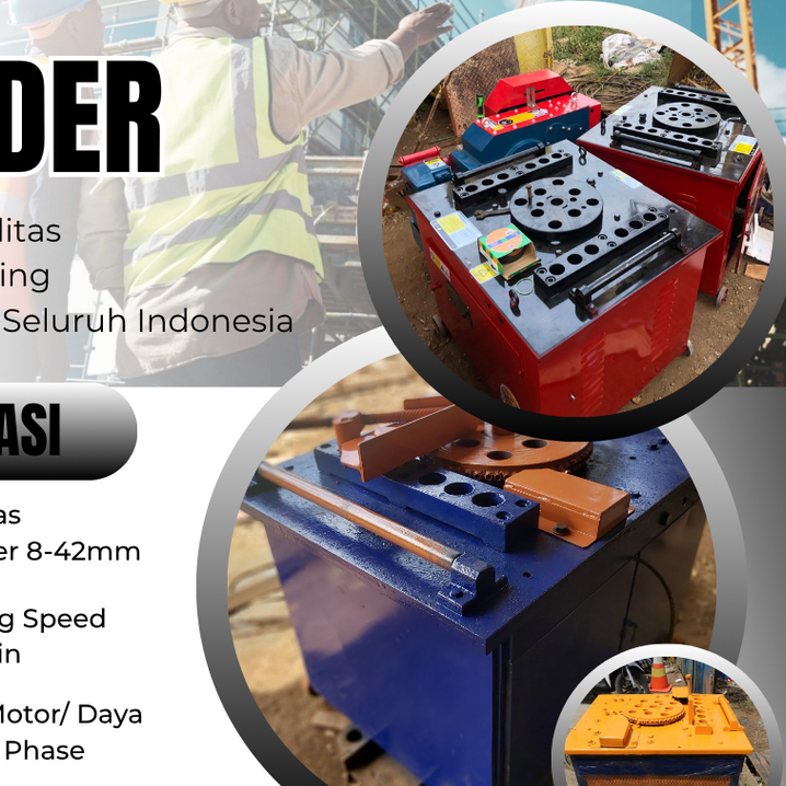 Sewa Bar Bender Tangerang | Bar Bending | Mesin Bending Besi | Kapasitas 8-32mm