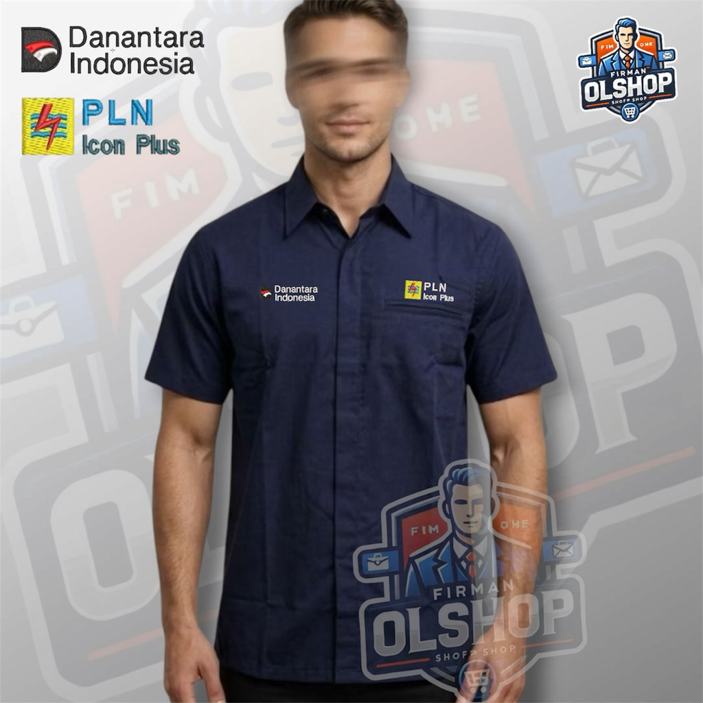 Baju Kemeja Seragam Danantara PLN Icon Plus Baju PLN Icon Plus Lengan Pendek