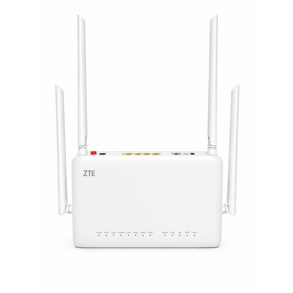 GPON ONT ZTE F6600P PORT BIRU + ADAPTOR