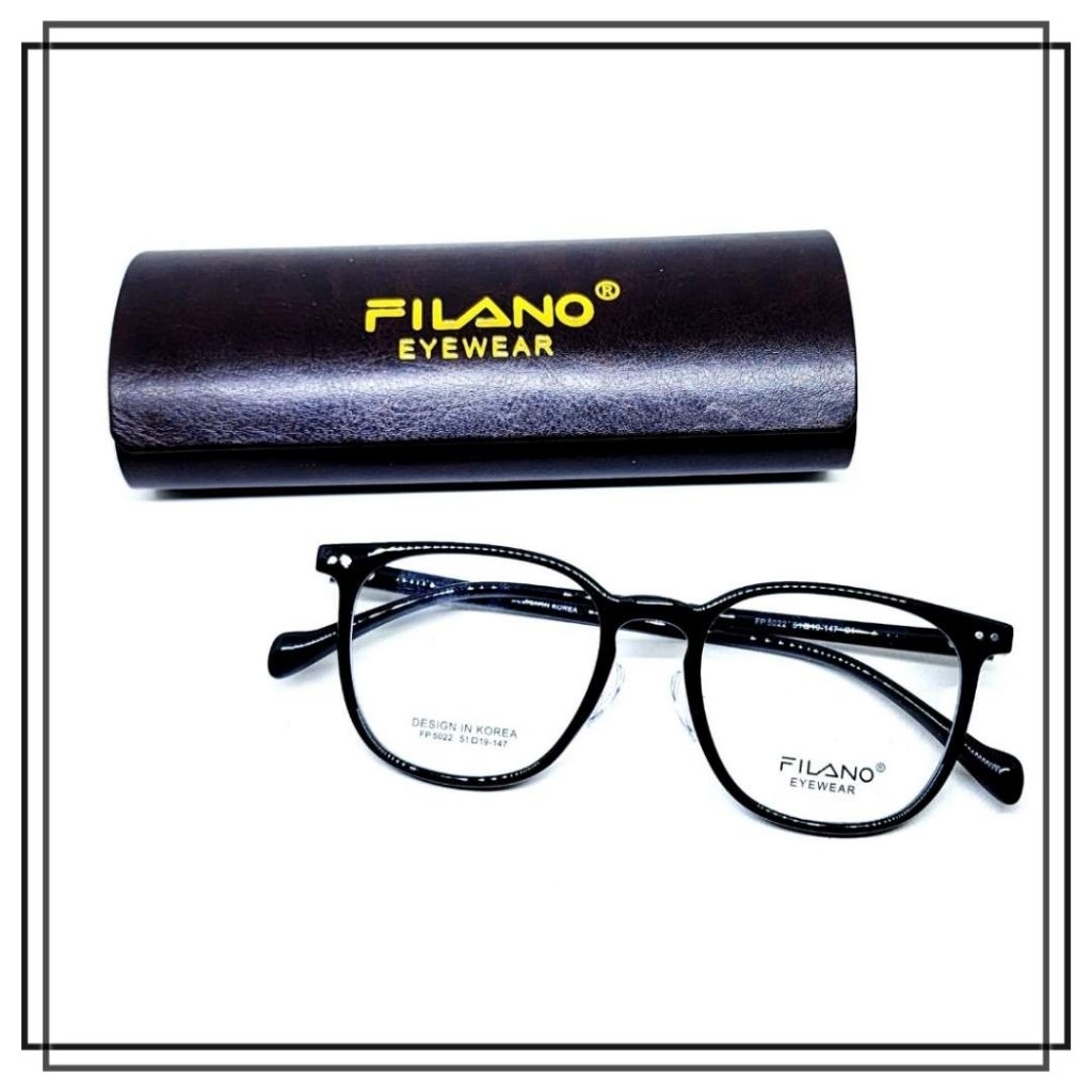 FRAME KACAMATA PLASTIK FILANO 5022 Model Keren Ada Dudukan Hidung Nyaman Dipakai Gagang LENTUR Kuali