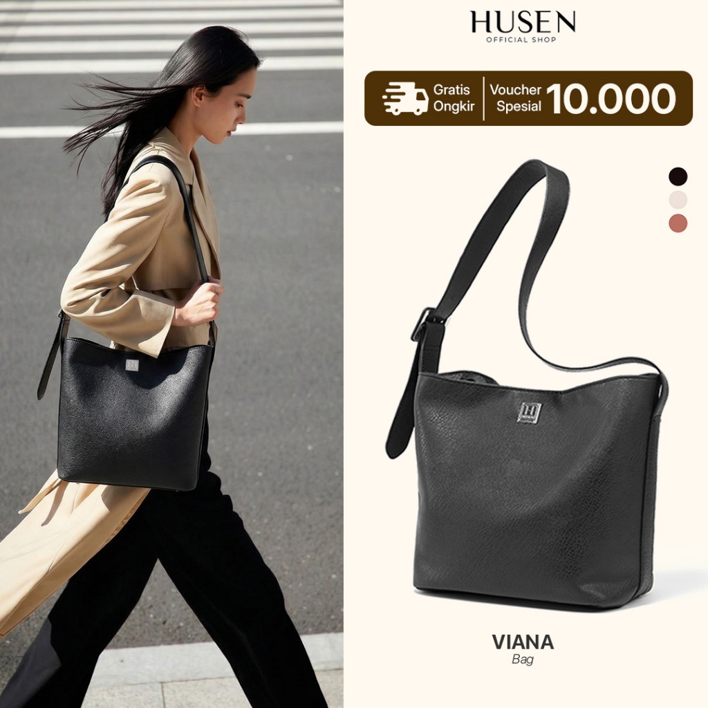 [TERBARU] HUSEN Tas Wanita Viana Bag Shoulder Bag Tas Totebag Kuliah Wanita Kapasitas Besar