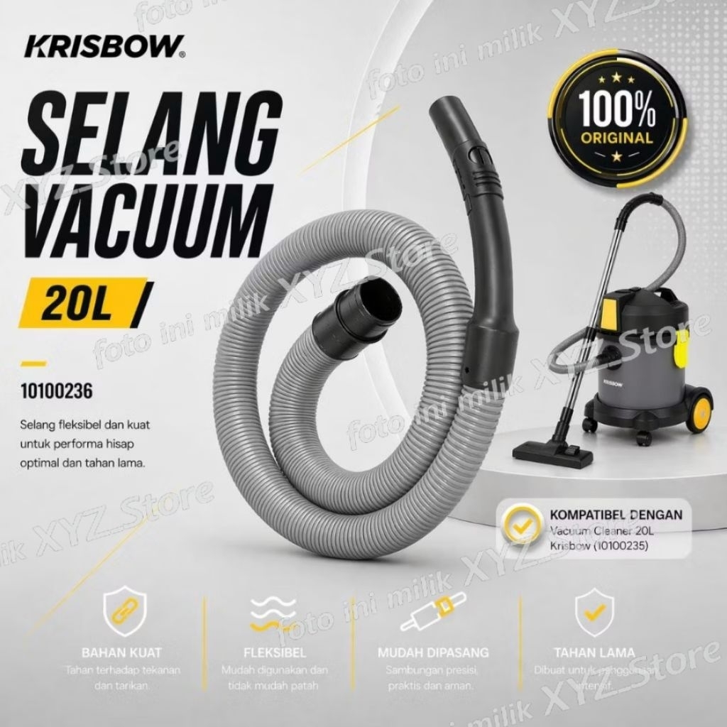 Selang Wet & Dry Vacuum Cleaner 20L krisbow Original / Hose Vacuum Cleaner Krisbow / Selang Vacuum C