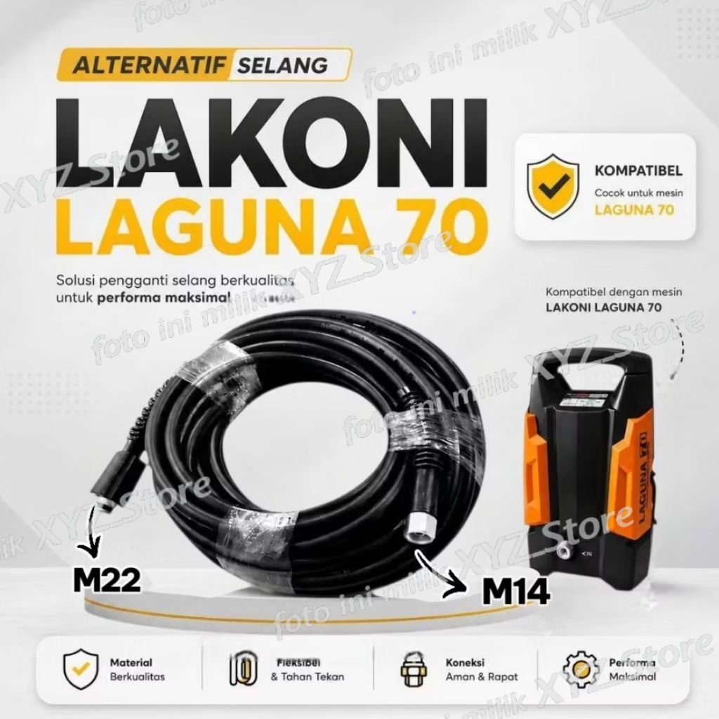 Alternatif SELANG LAKONI LAGUNA 70, SELANG JET CLEANER, SELANG HIGH PRESSURE, SELANG JET WASHER. LAK