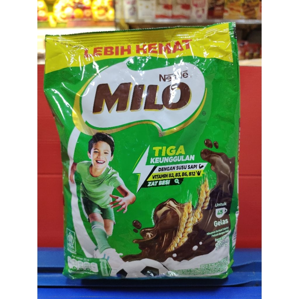 Nestle Milo Dengan Susu Sapi 990gr ( untuk 45 gelas )