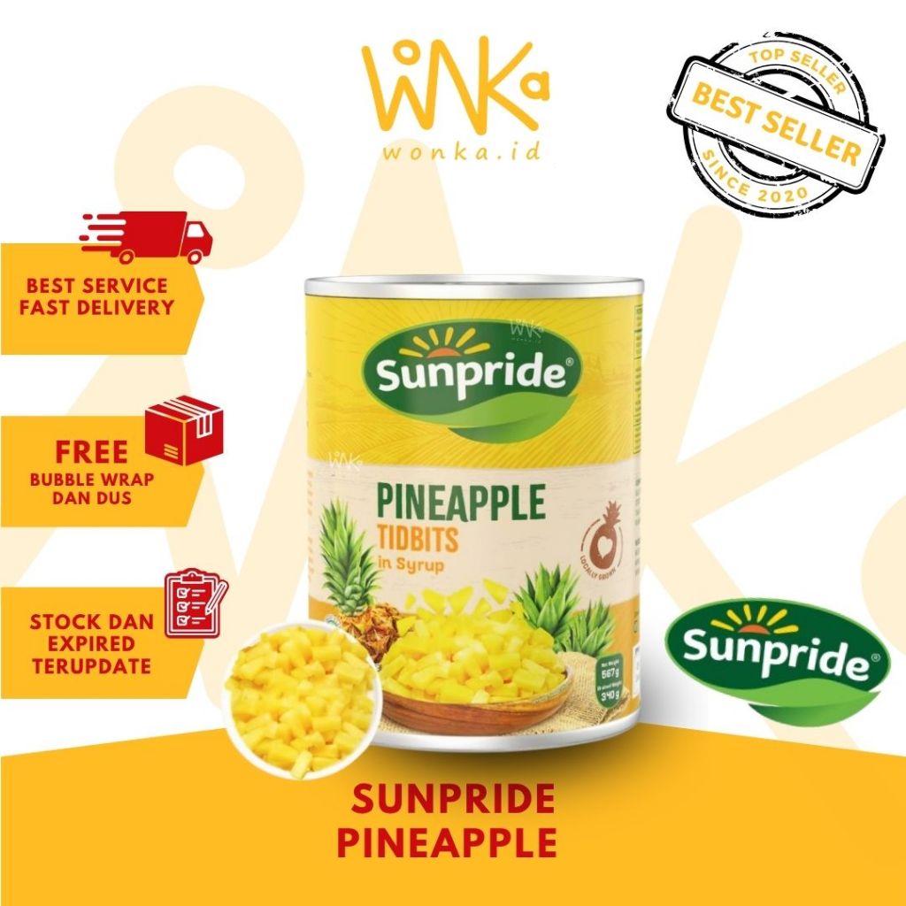 Sunpride Pineapple Tidbits In Syrup 567gr - Potongan Nanas Tidbits