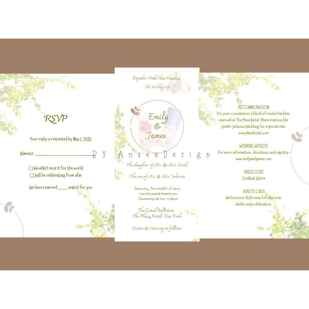 Template Undangan Nikah Digital | Rustic Elegant Editable | Link WA | Bisa Edit Sendiri