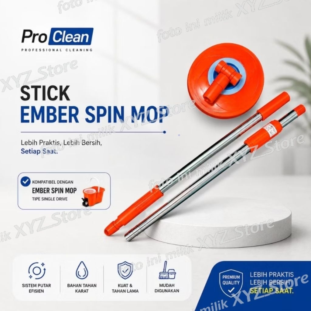 Stick Spin Mop Proclean Original / Gagang Pel Lantai