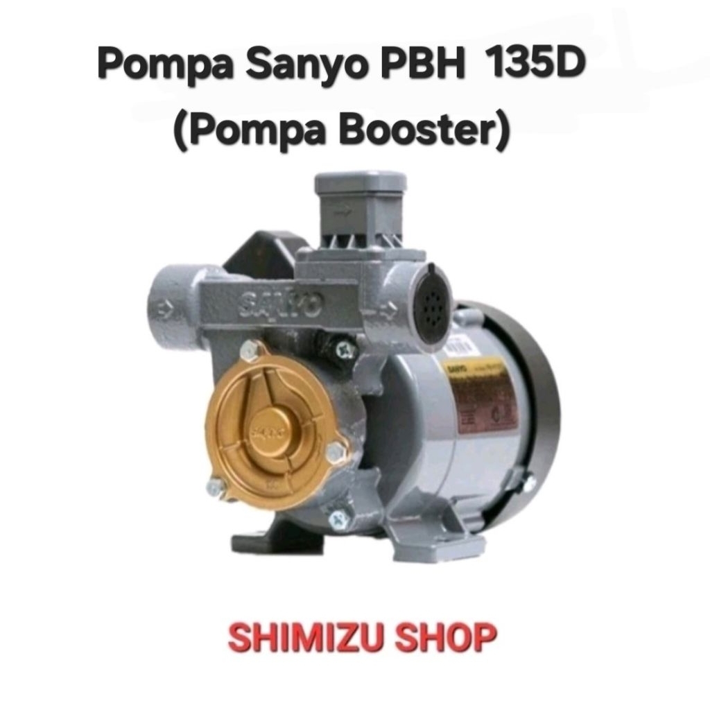 Pompa Pendorong Otomatis Sanlux PBH-135 D, 125 Watt, 25 m Head Maksimal, 35 L/min Debit Air