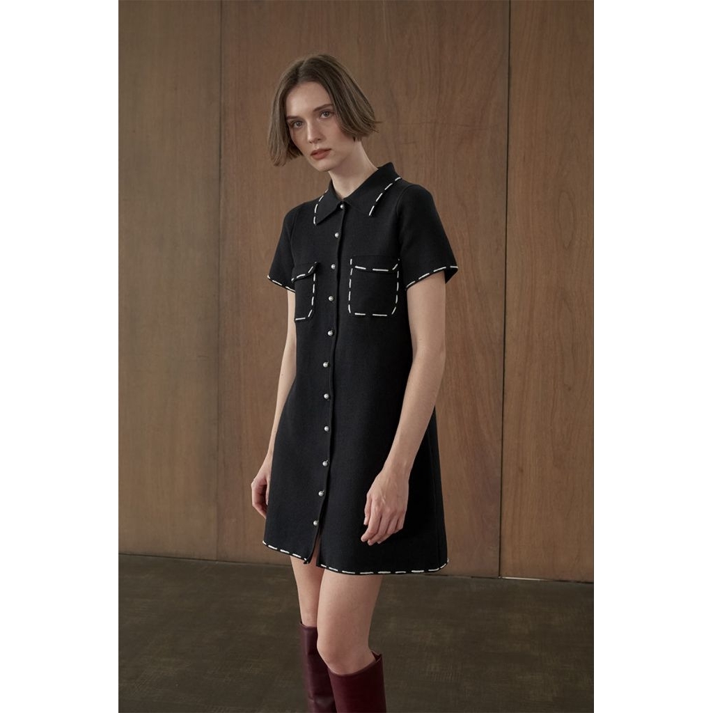 duma chantal dress black size 2