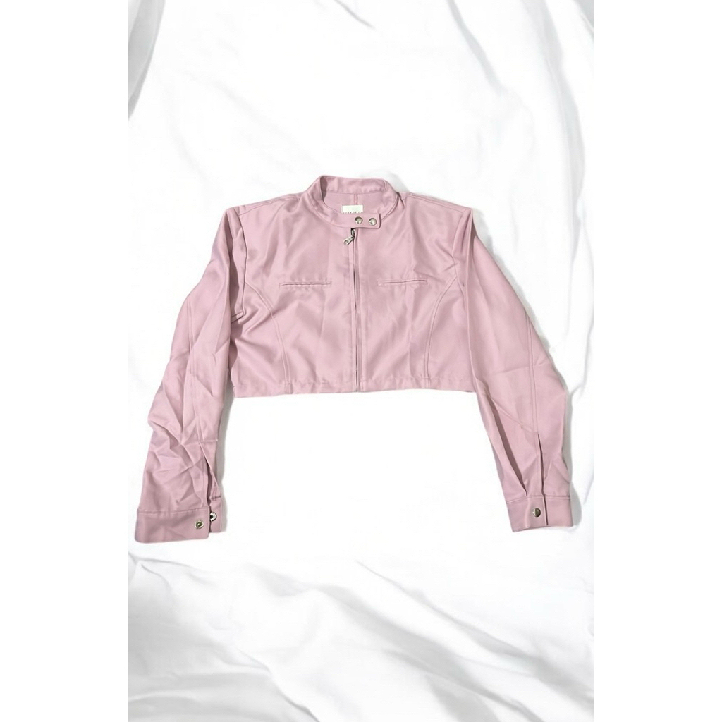 [PRELOVED] JAKET CROPPED PINK - JAKET CROP.