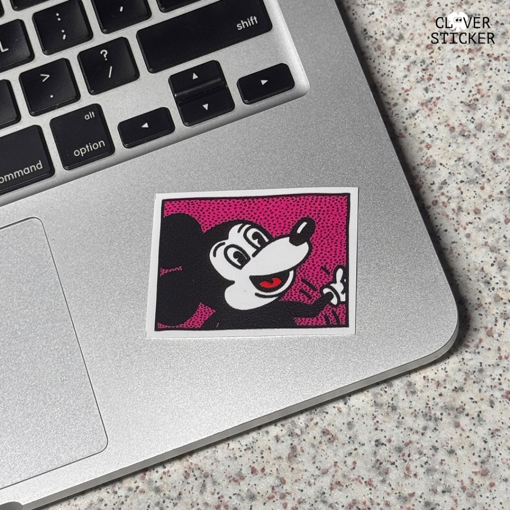 Sticker Disney Mickey Mouse x Keith Haring Vinyl / Stiker Aesthetic Tahan Air / Stiker Helm Laptop T