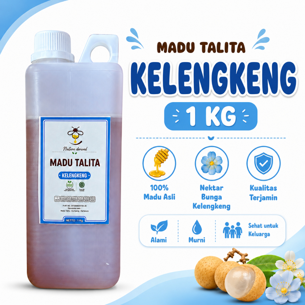[STIKER BARU] Madu Talita Kelengkeng 1kg - Madu Murni Asli Raw Honey