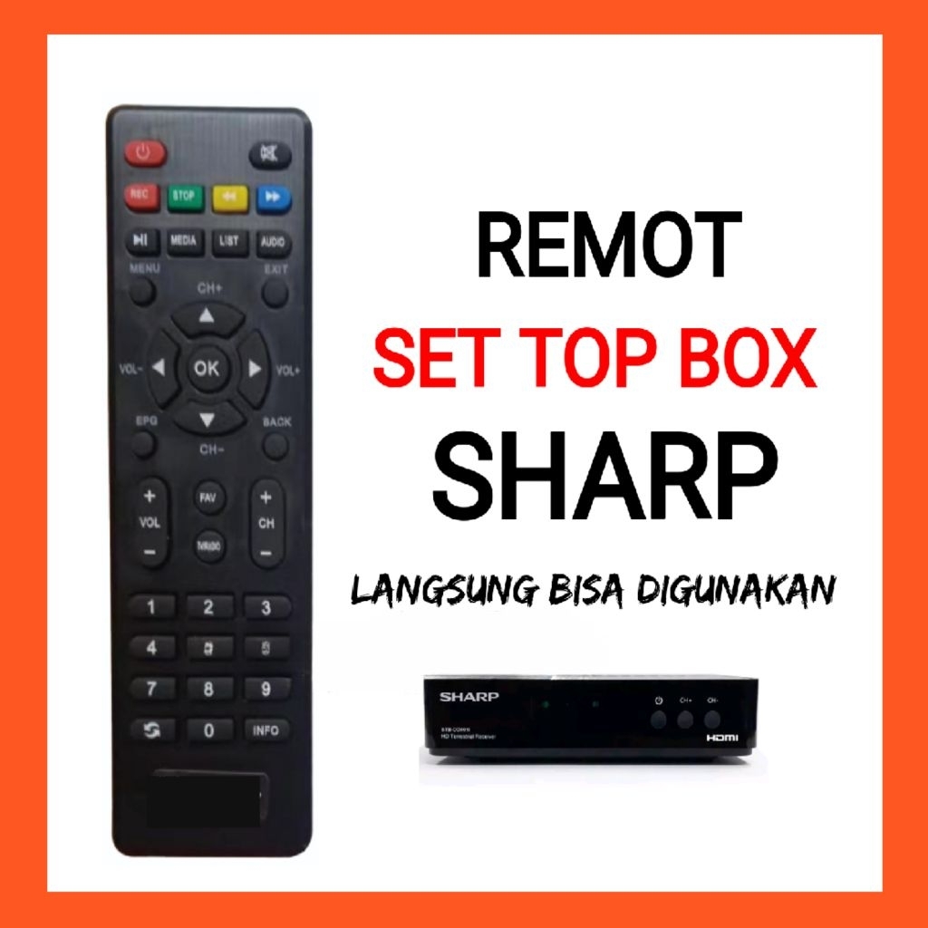 Remote Remot STB SHARP Remot Set Top Box Sharp