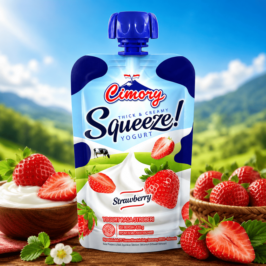 CIMORY SQUEEZE STRAWBERRY 120ML